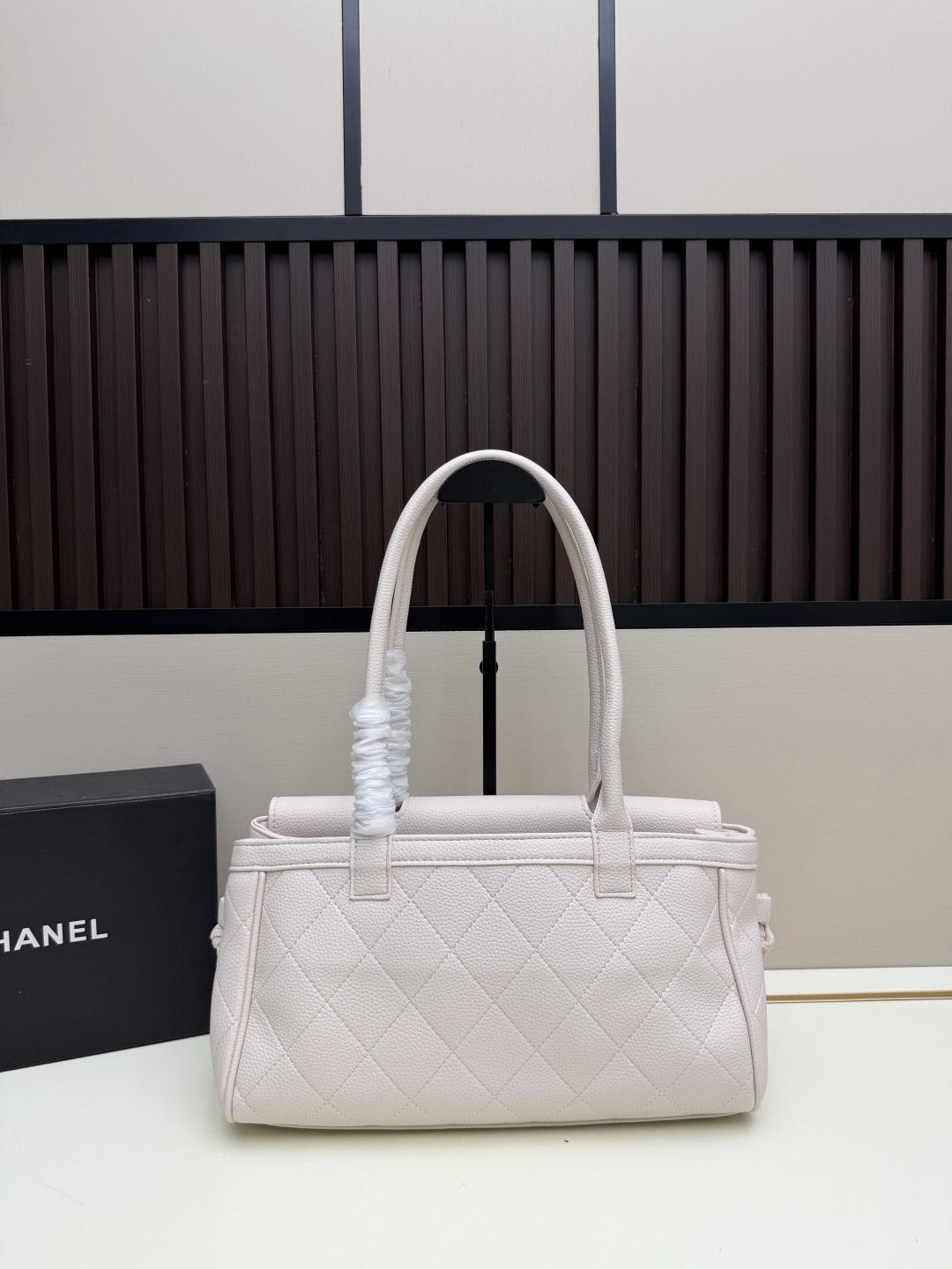 Chanel 26S new baguette bag white