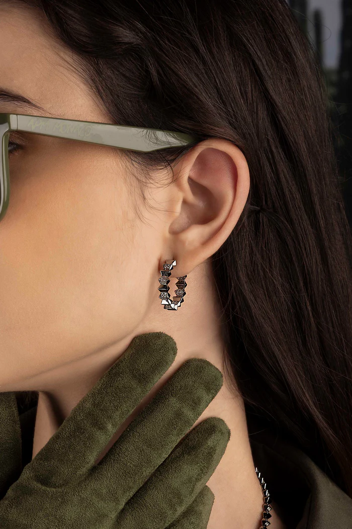 Orecchini a cerchio Up and Down