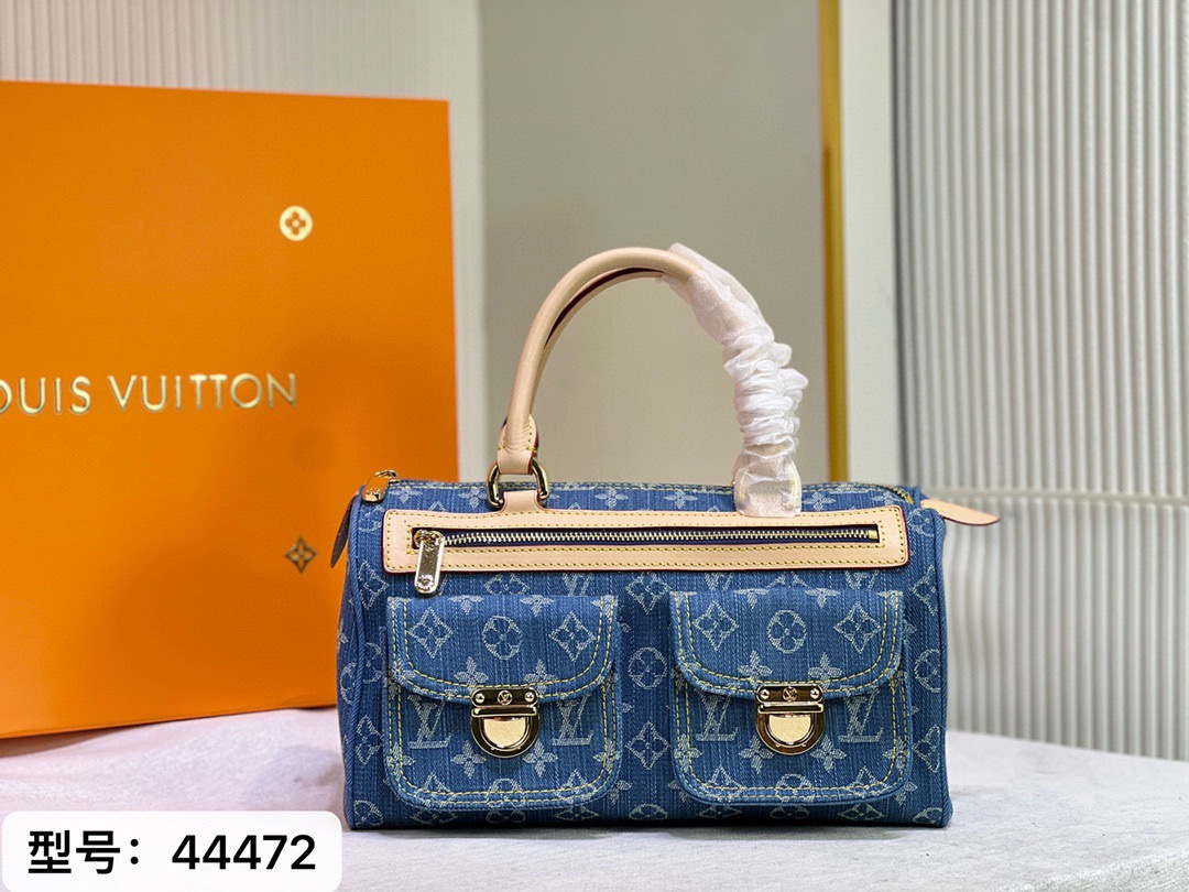 LV Monogram Denim Neo Speedy Fuchsia Bag