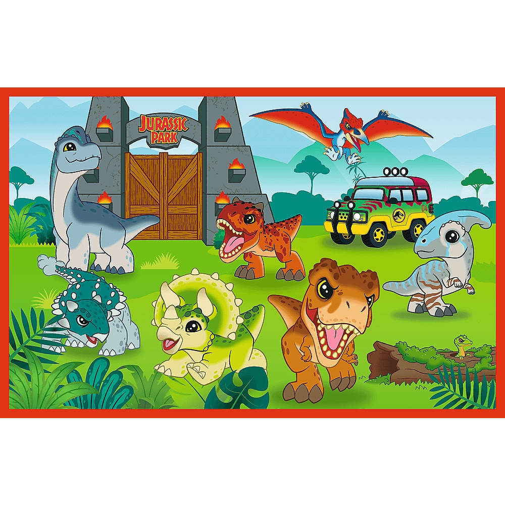 Puzzle Park Jurajski 2 X 24 El. Małe Dinozaury