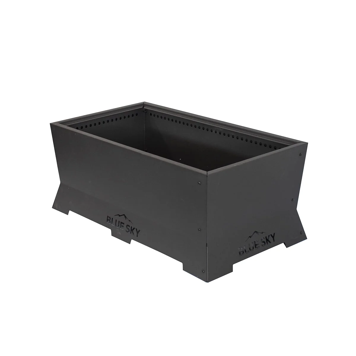 Blue Sky Outdoor Living Rectangle Steel Peak Smokeless Patio Fire Pit, Black
