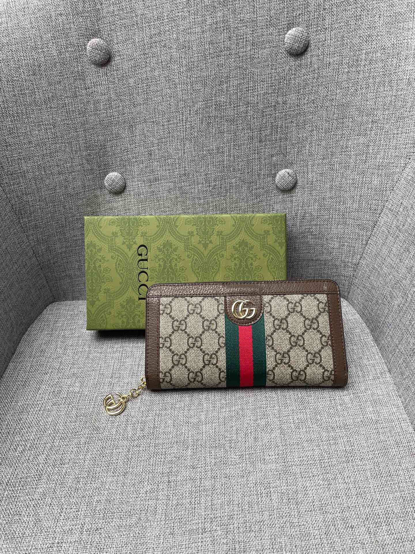 Gucci Wallets Ophidia GG Zip Around Wallet 523154 XL08 19cm