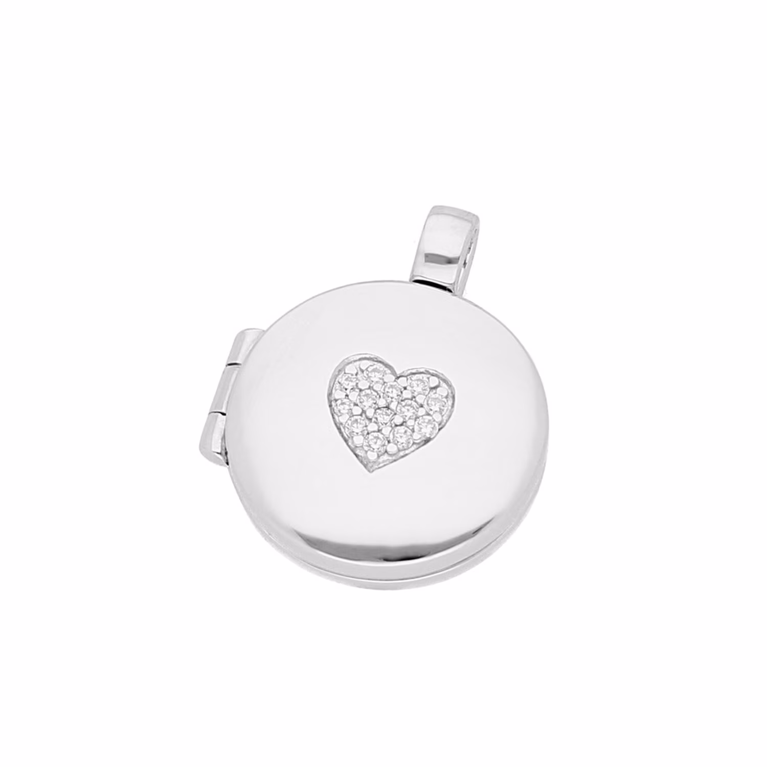 Anhänger Medaillon mit Zirkonia, Silber 925