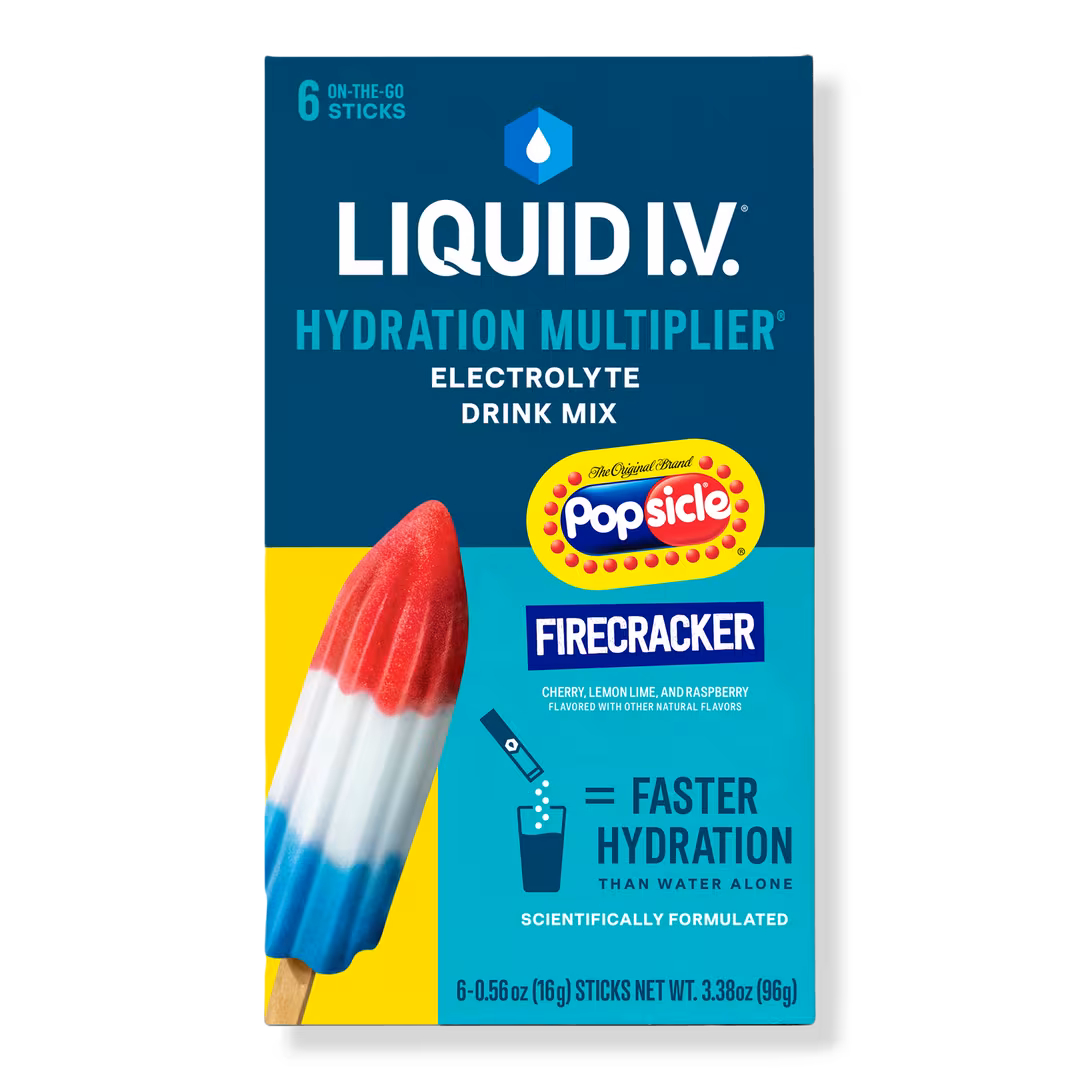 LIQUID I.V.  Hydration Multiplier Electrolyte Drink Mix Popsicle Firecracker
