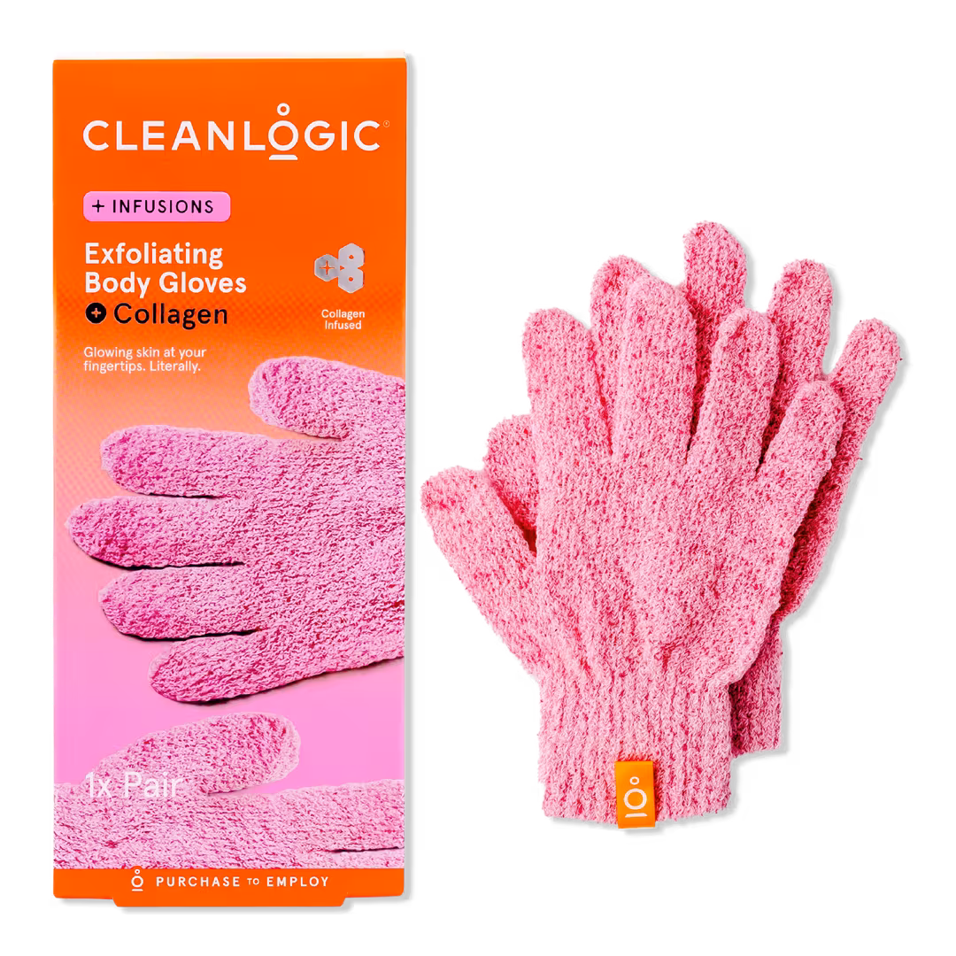 Cleanlogic  Infusions Exfoliating Body Gloves + Collagen