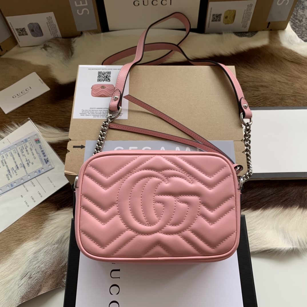 Gucci GG Marmont matelass?? mini bag 448065