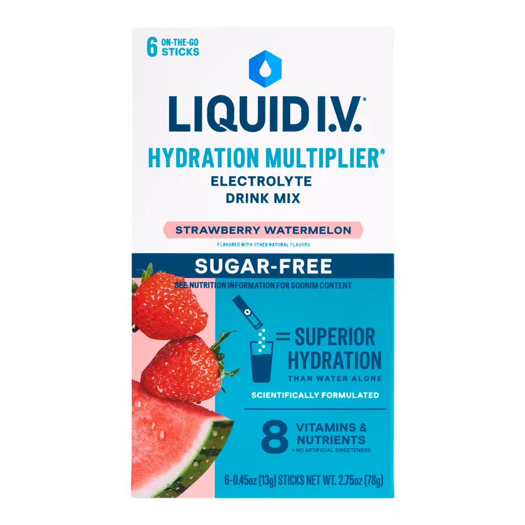 LIQUID I.V.  Hydration Multiplier Electrolyte Drink Mix Sugar-Free Strawberry Watermelon