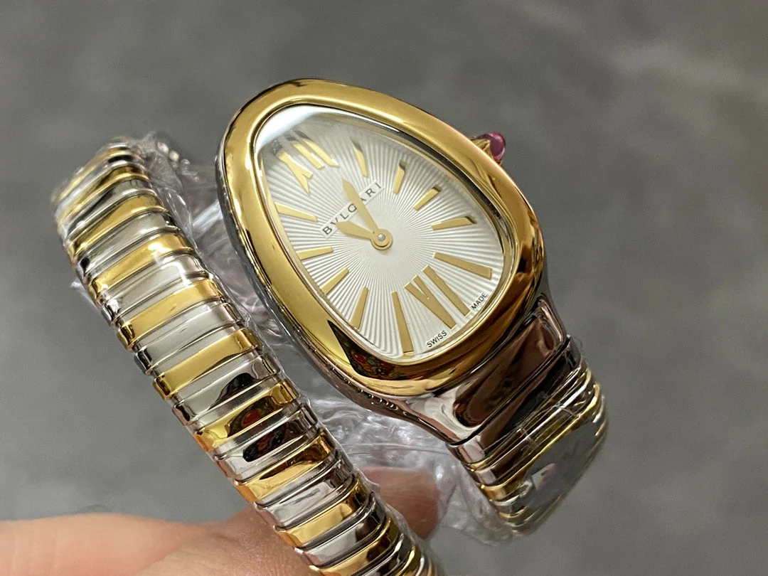 BVL WatchSERPENTI SPIGA GOLD SILVER CERAMIC WHITE DIAL