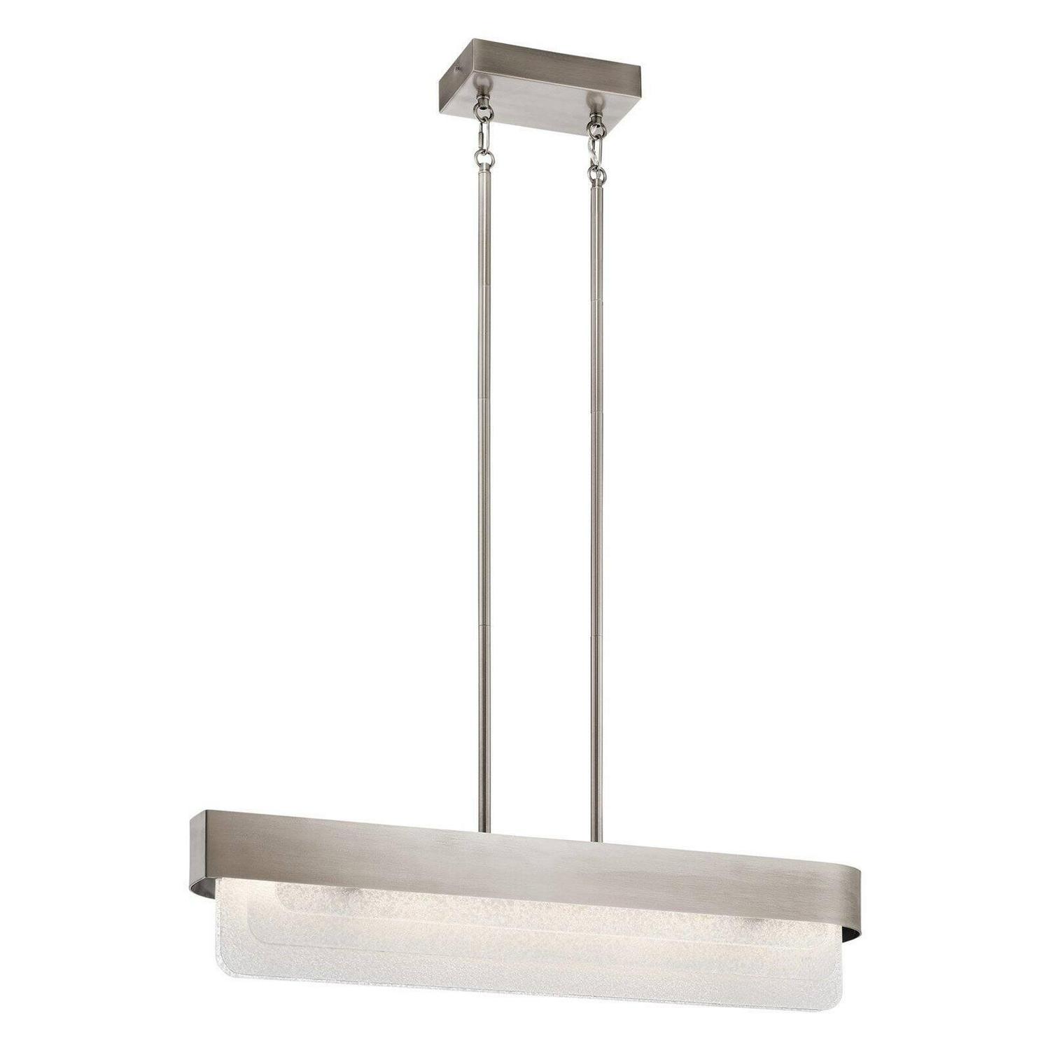 44160NBRLED-Kichler Lighting-Serene - 64W 2 LED Linear Chandelier In Contemporary Style-7.25 Inches Tall and 6 Inches Wide