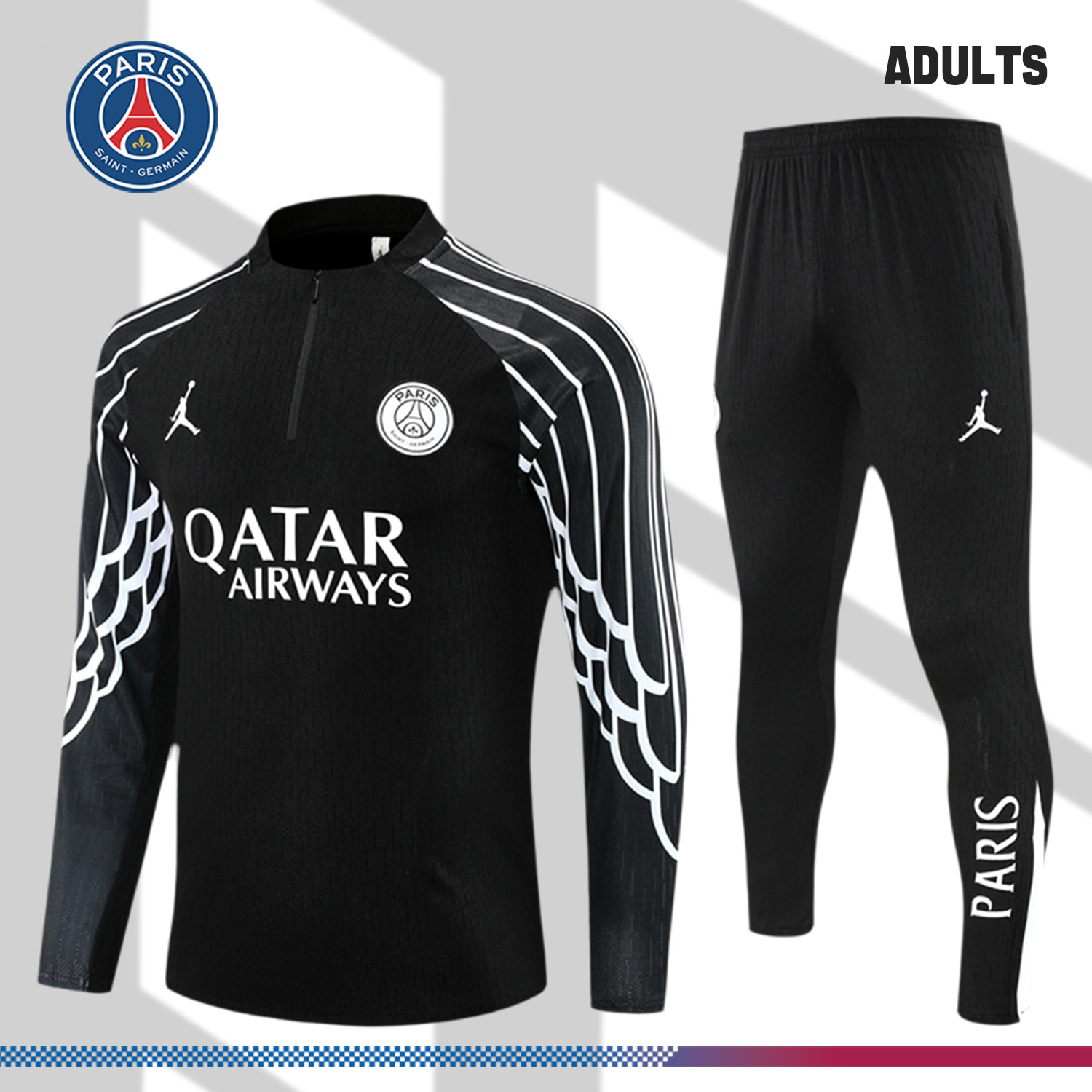 2025/2026 Paris Saint-Germain Half-Zip Tracksuit (Adult Kit)