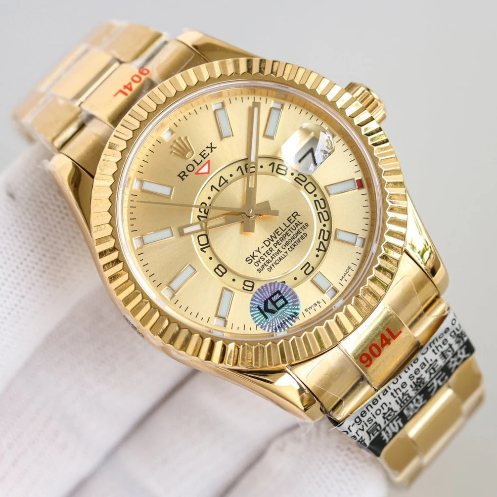 Rolex Watch SKY-DWELLER 42MM WHITE DIAL RING COMMAND GOLD OYSTERSTEEL