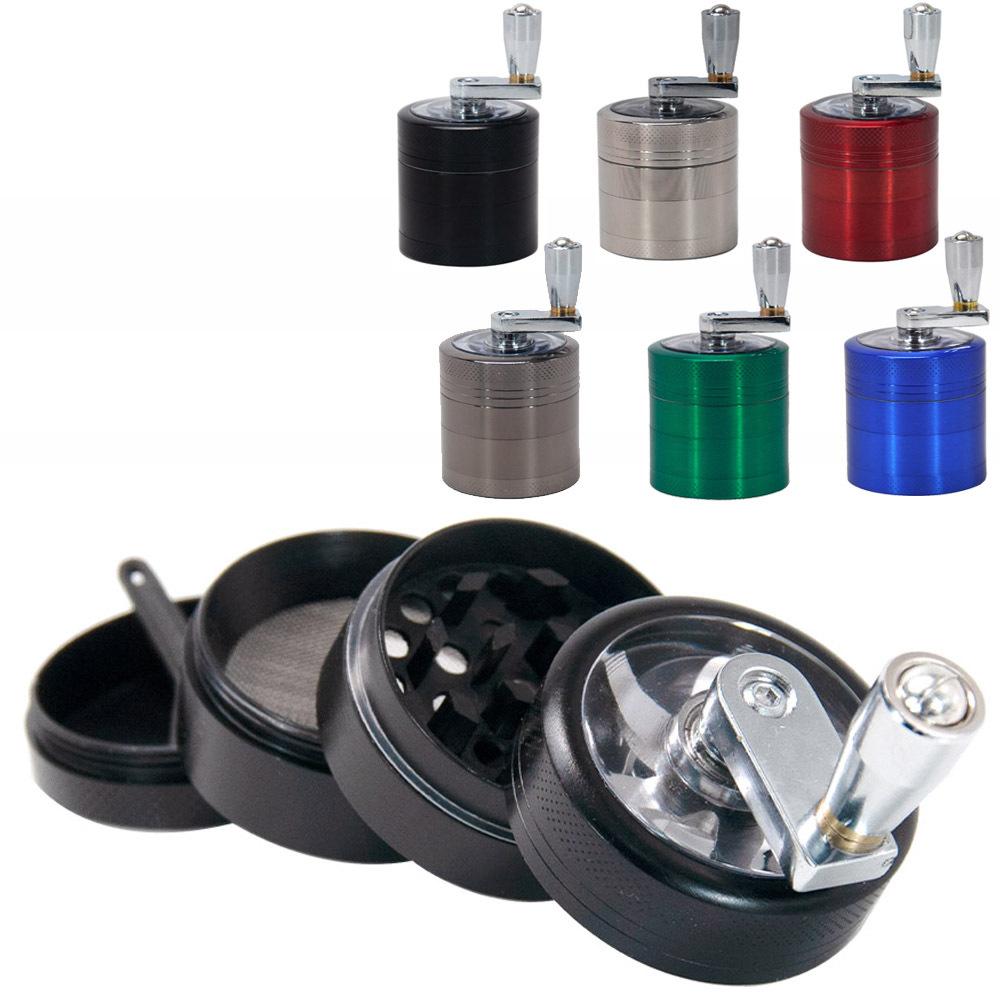 Zinc Alloy 4 Layer Crank Herb Grinder