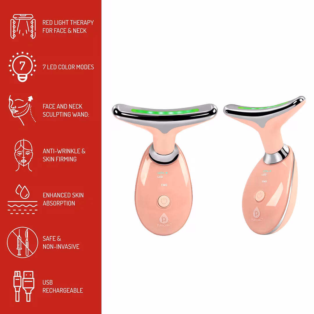 PURSONIC  7-in-1 LED Light Therapy Beauty Device