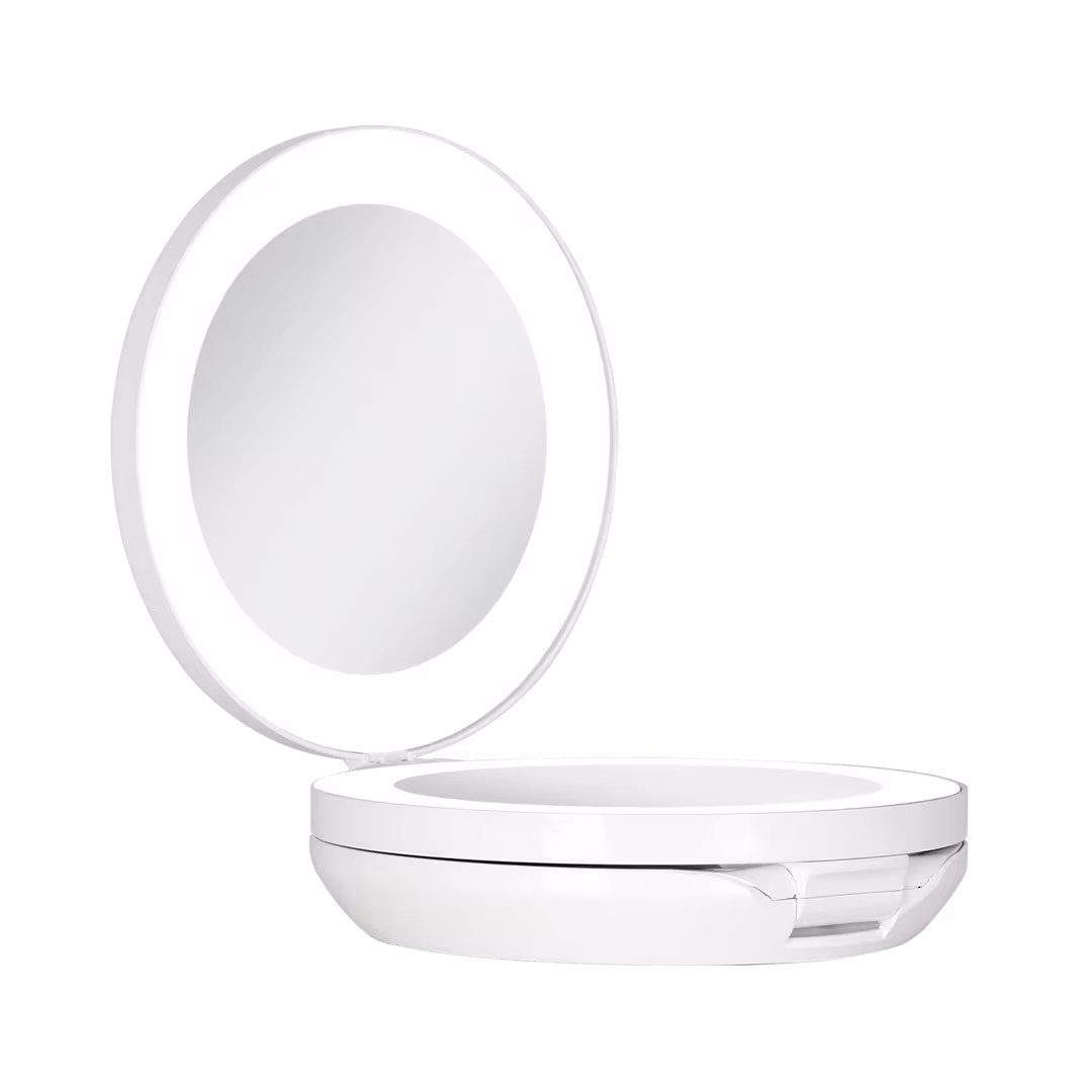 Zadro  Folding LED Lighted Travel Mirror with 10X/1X