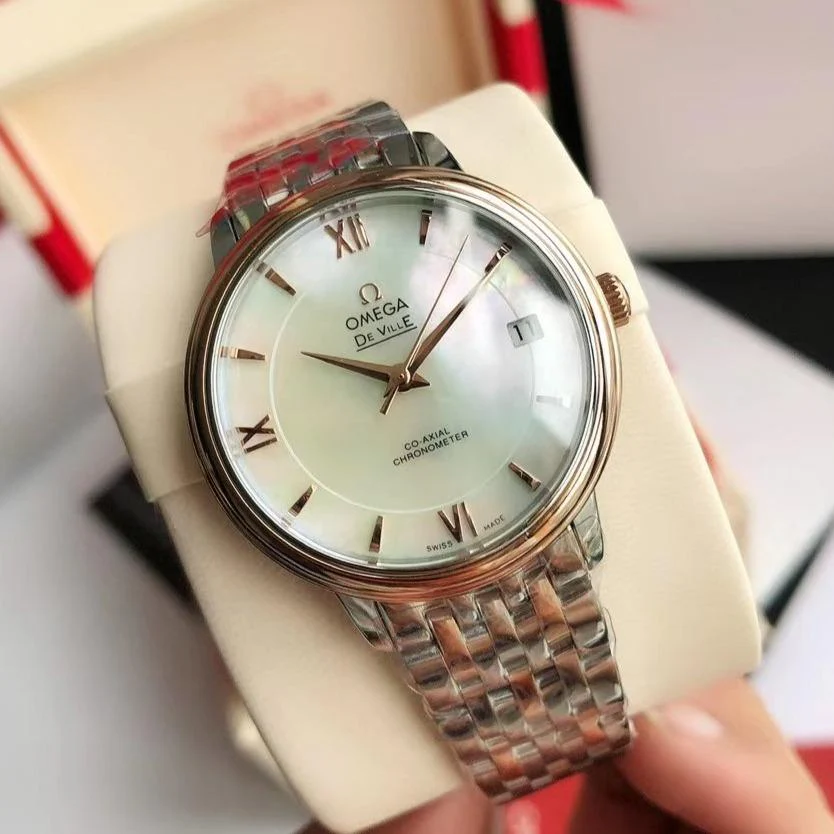 Omega Watch DE VILLE PRESTIGE 39.5 GOLD STEEL MOP DIAL