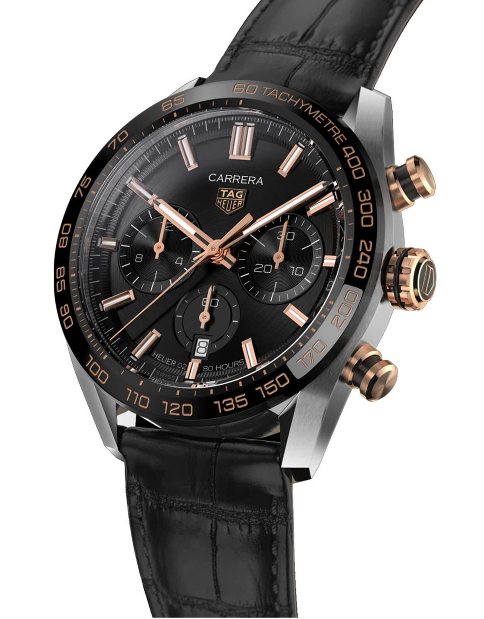 Replica Tag Heuer Carrera Black Dial Automatic Chronograph Men's Watch CBN2A5A.FC6481 44MM