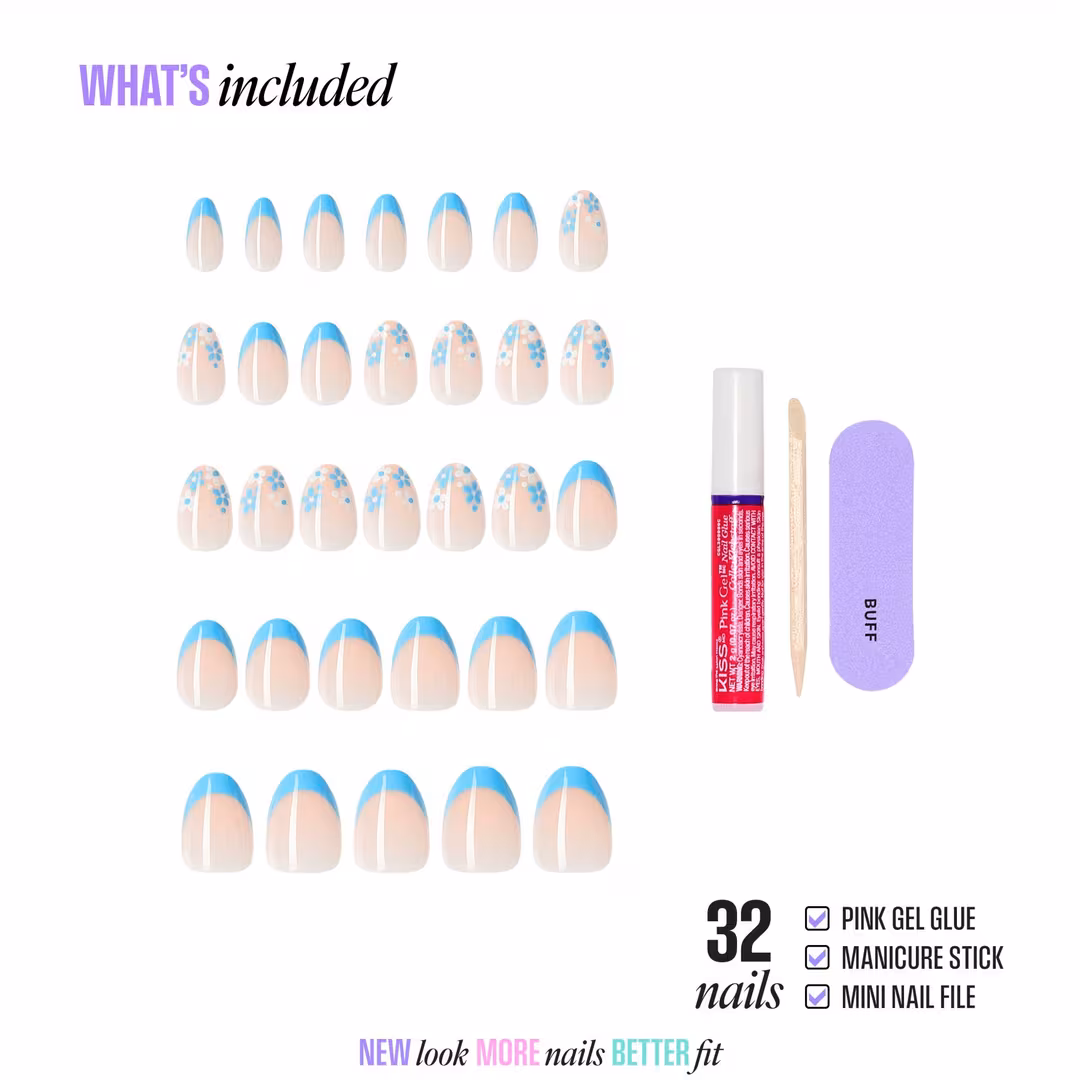 Kiss  Core Design Short Almond Press On Nails, Tune