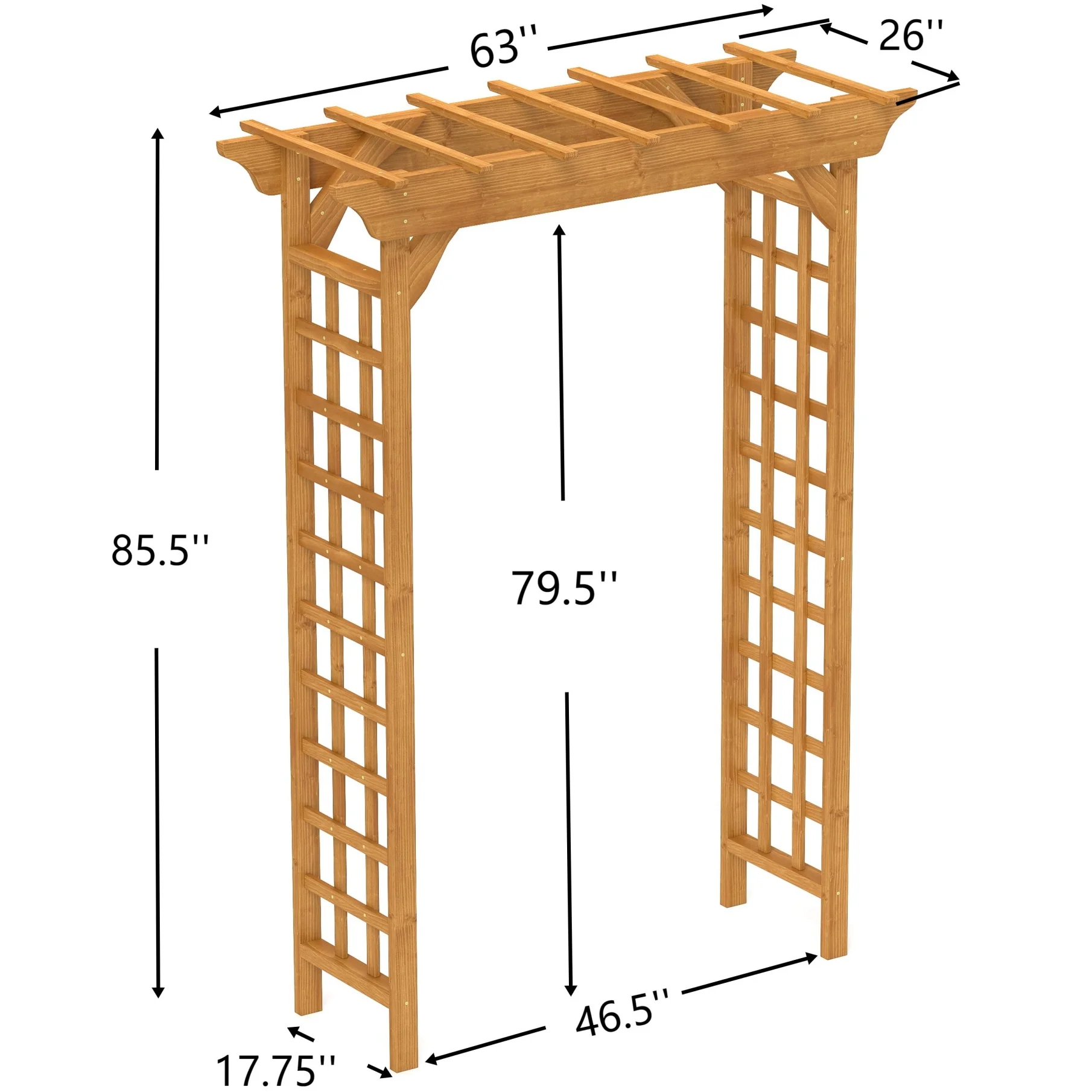 Sturdy Wooden Wedding Arch with Plant Climbing Trellis & Christmas Decor Pergola for Garden Backyard Events ?Durable Outdoor Arbor