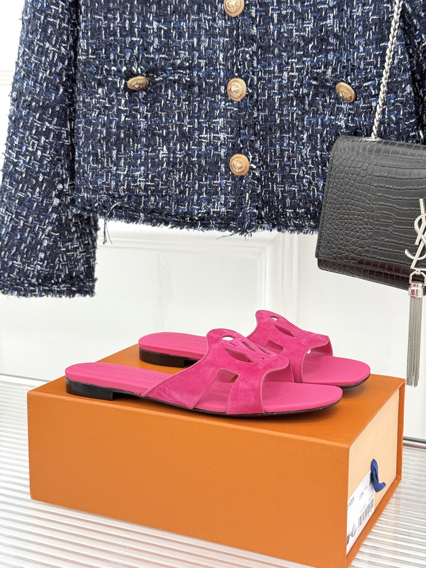 LV Open-Toe Flats