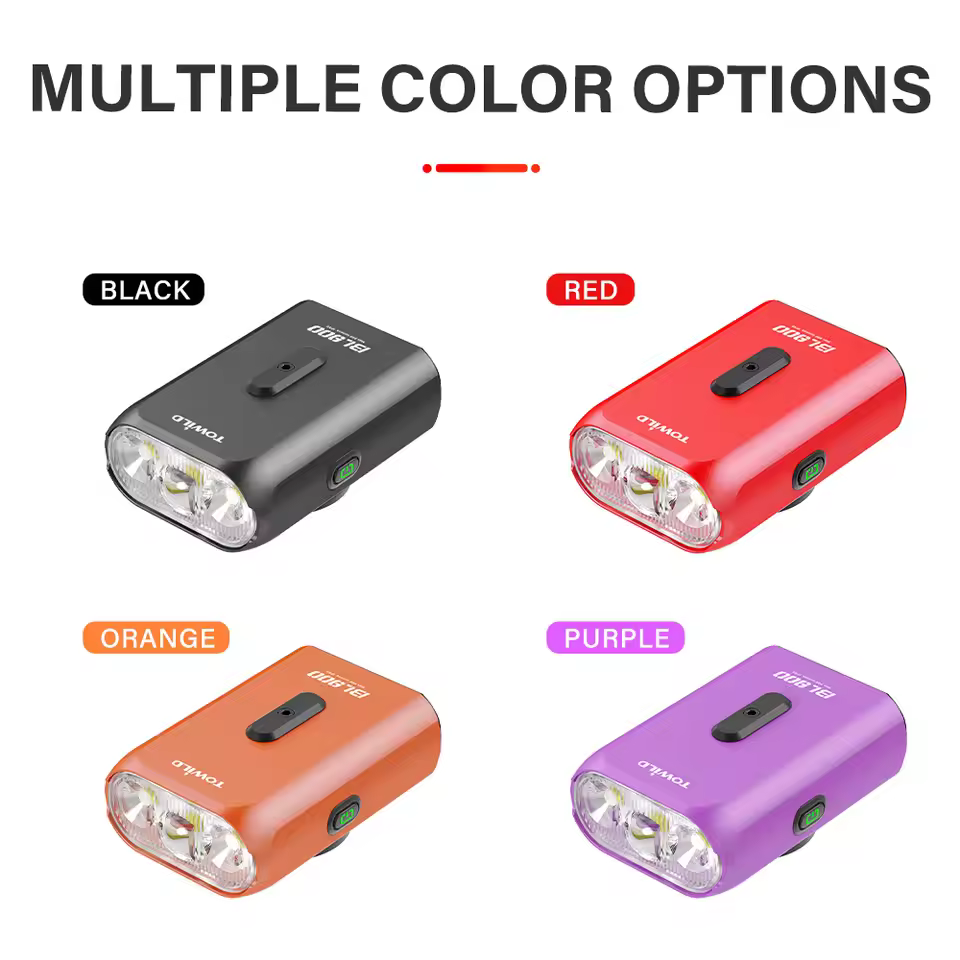 TOWILD BL900 Dual Mounted Bicycle Lights With Focus/Flood Beam 1100LM Rechargeable Bike Light Daytime Safety Night illumination