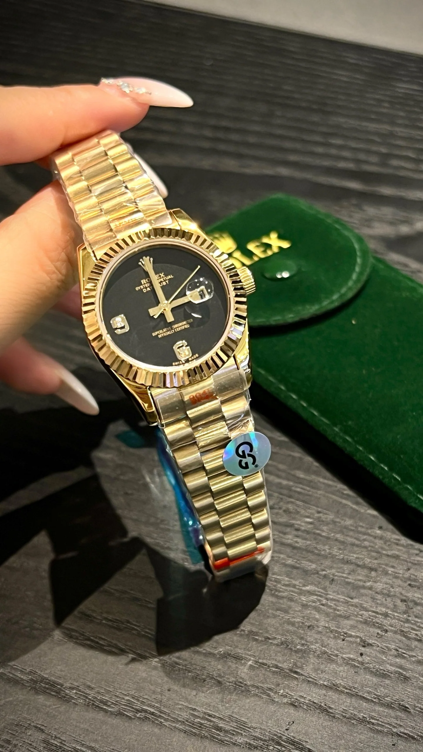Rolex Watch Datejust 31mm Gold Black