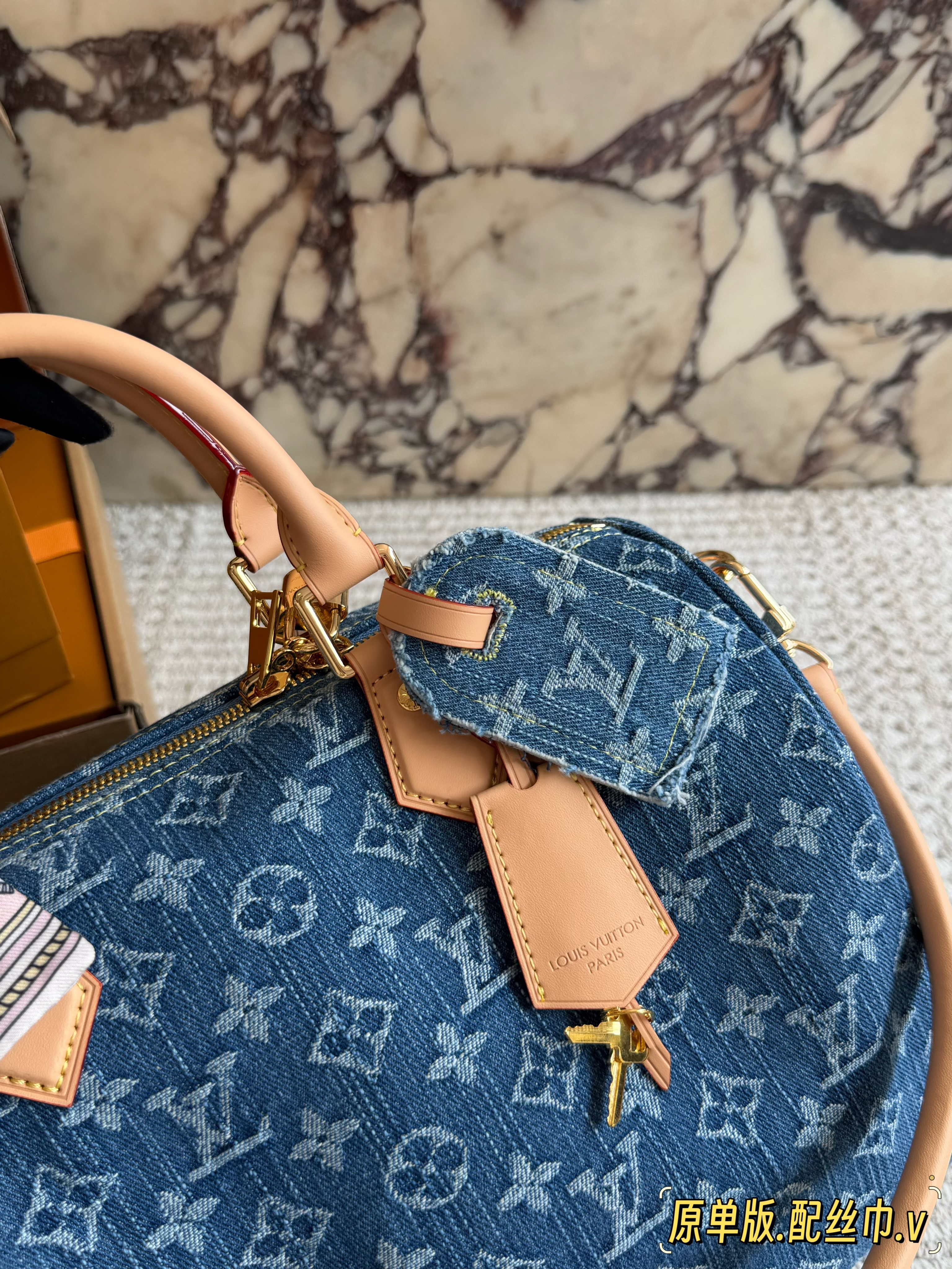 LV Speedy 30 Denim Bag