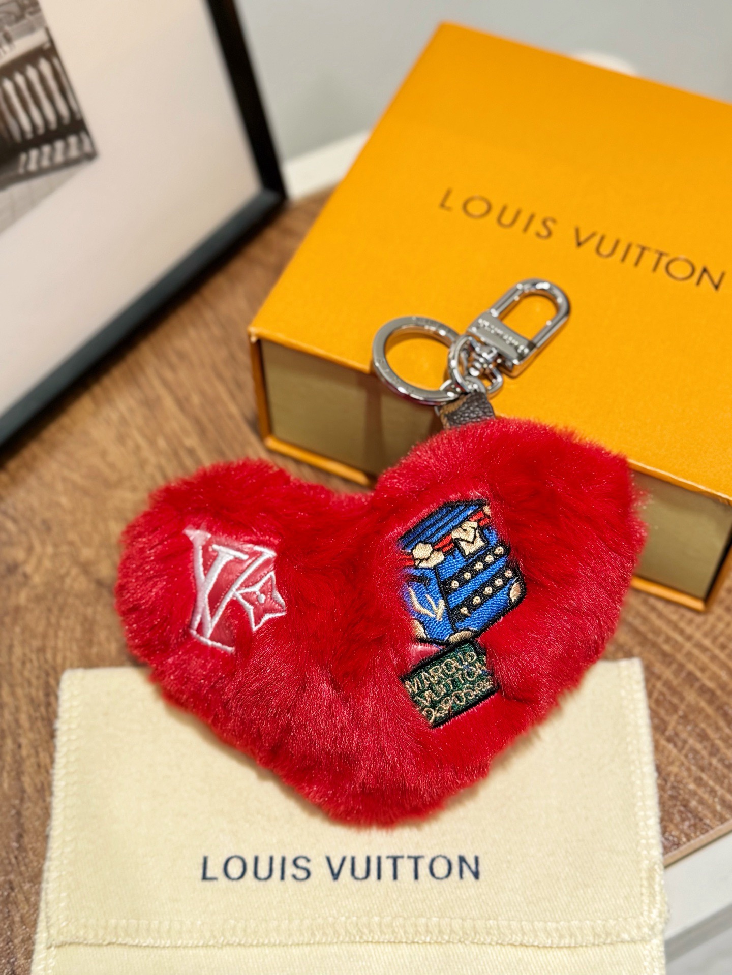 LV Lucky Heart Bag Charm