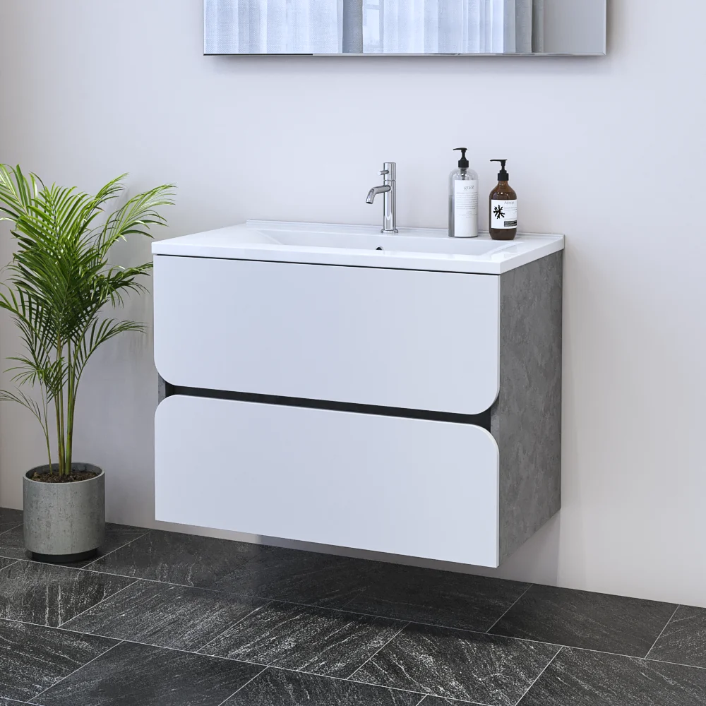 Azurro 2S 80 Floating Bathroom Vanity (32" Width)