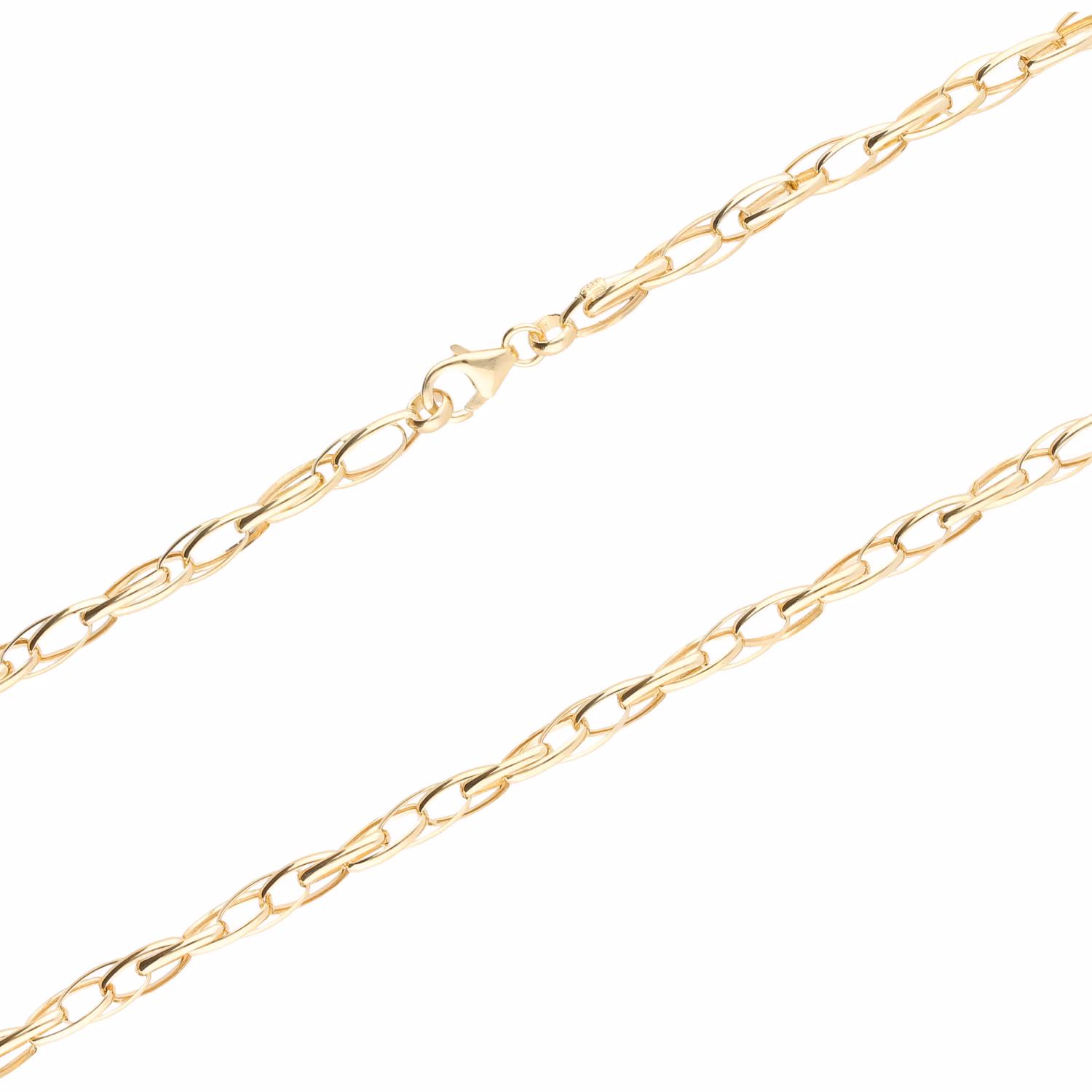 Collier Doppelankerkette, Gold 585