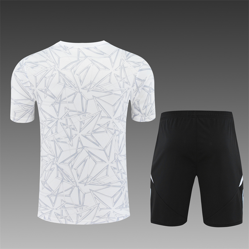 2024/2025 Real Madrid White Adult Short Sleeve Training Suit (Adult Kit)