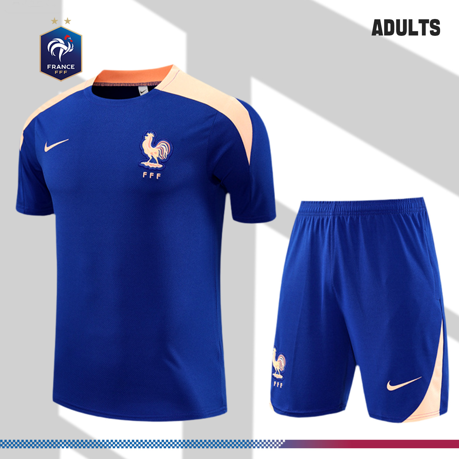 2025/2026 France Short Sleeve Training Kit (Adult Kit)