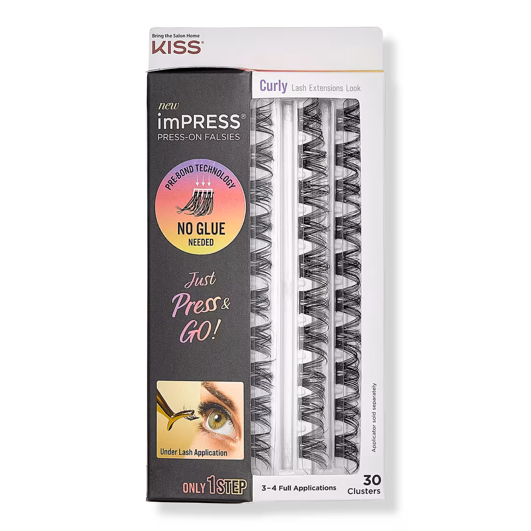 Kiss  imPRESS Press-On Falsies Eyelash Curly Clusters Refill Pack