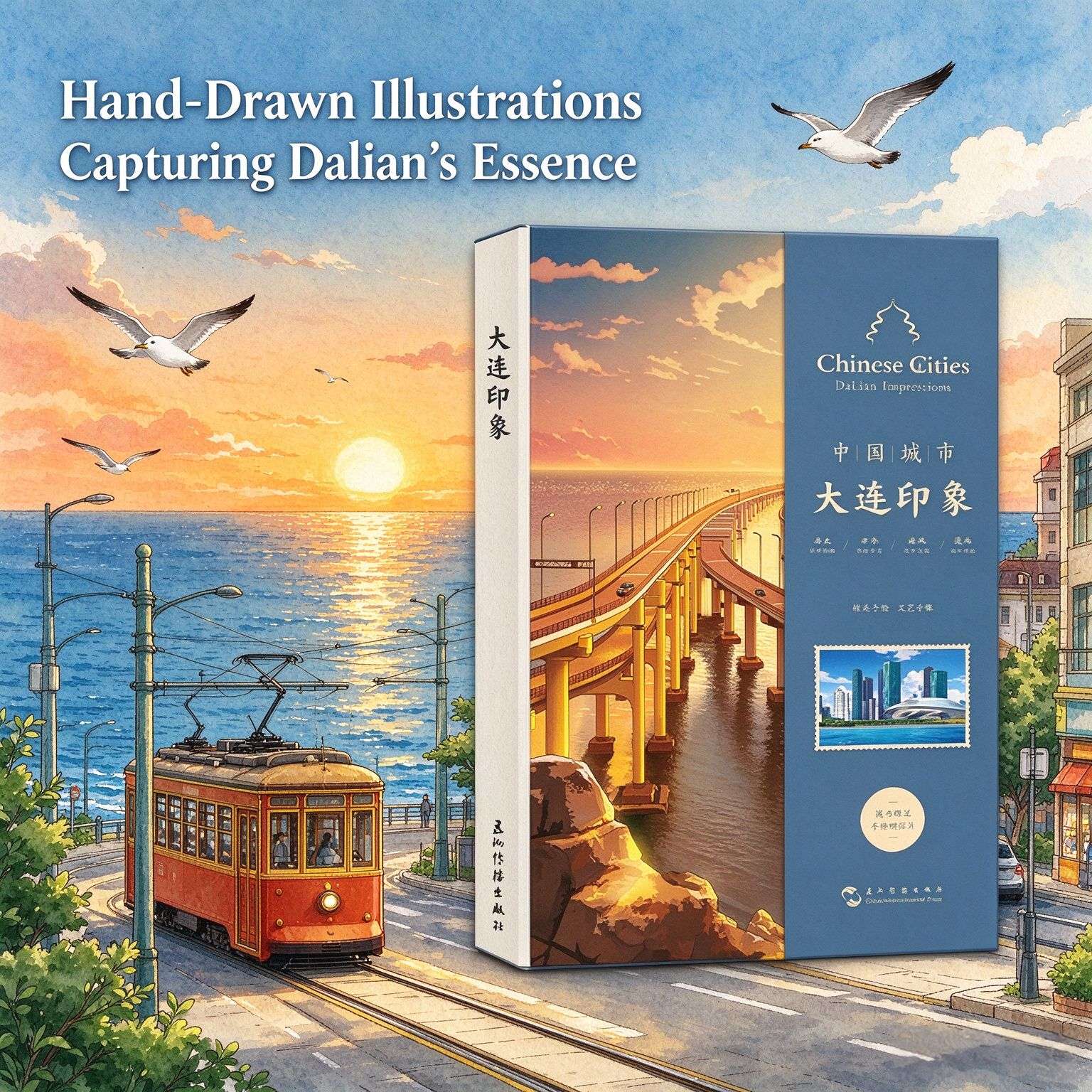 Dalian Impression Notebook: A Bilingual Illustrated Travel Journal of China‘s Coastal Gem (Chinese-English)