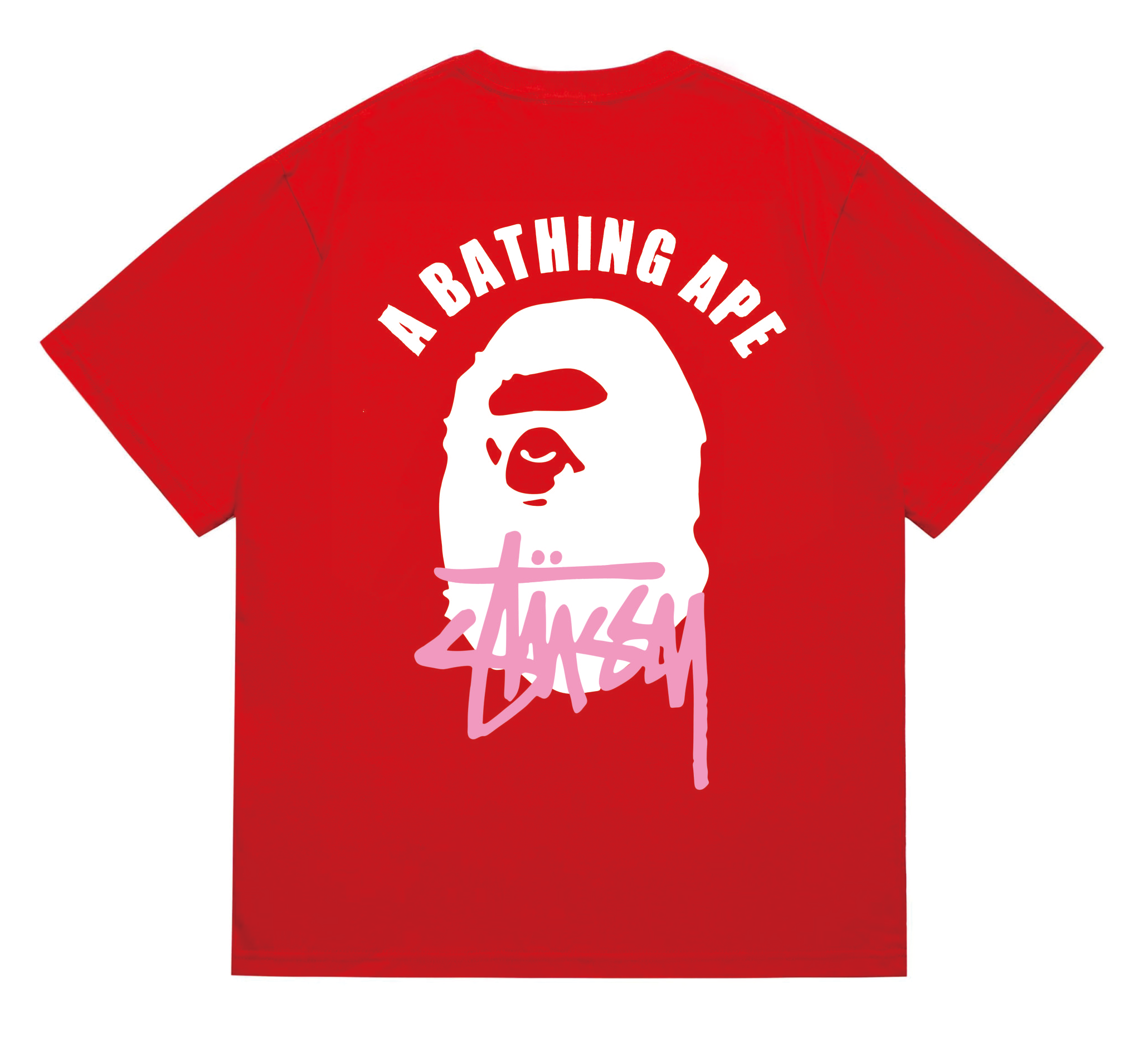 Red sheep minimalist graffiti logo printed short-sleeved shirt