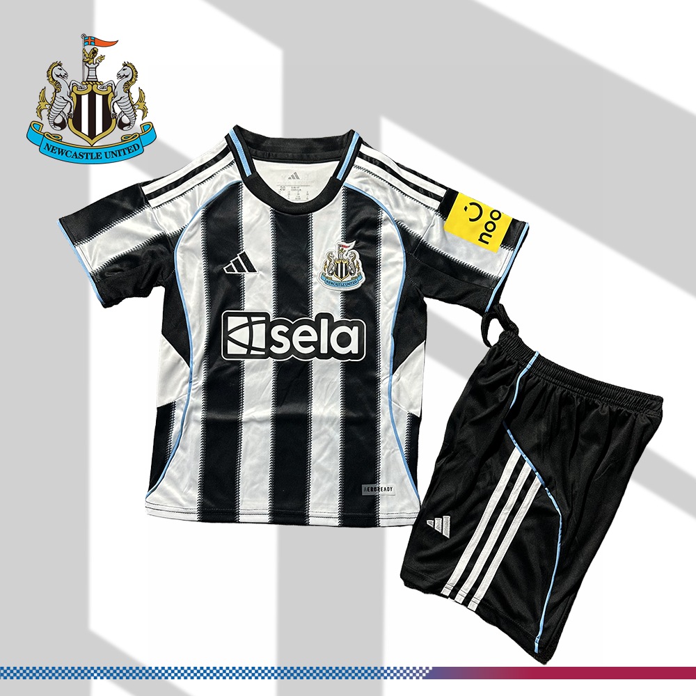 2025/2026 Newcastle United Home Football Shirt （Kids Kit socks）