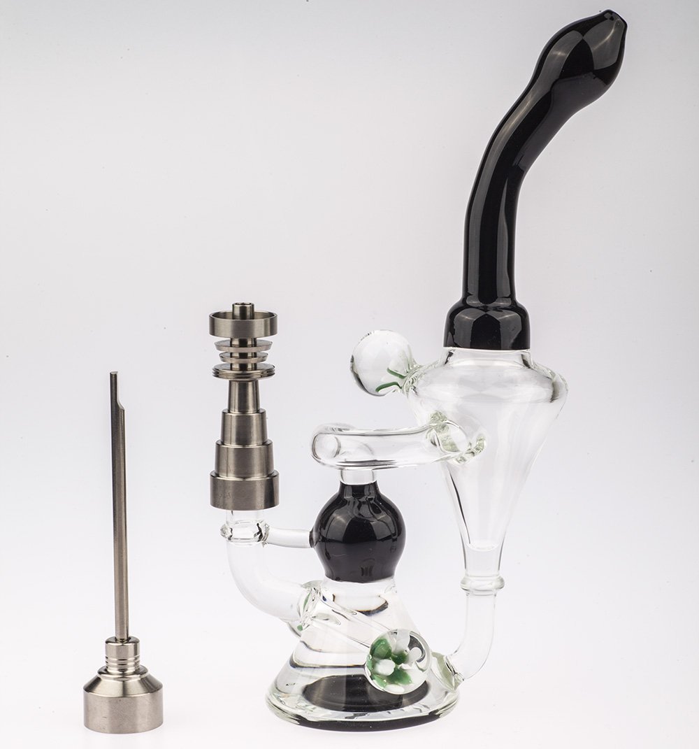 8 Heady Flower Pendant Recycler Dab Rig