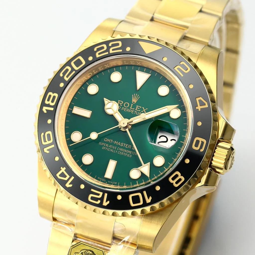 Rolex Watch 25 GMT- Master II 40mm Gold Green Dial