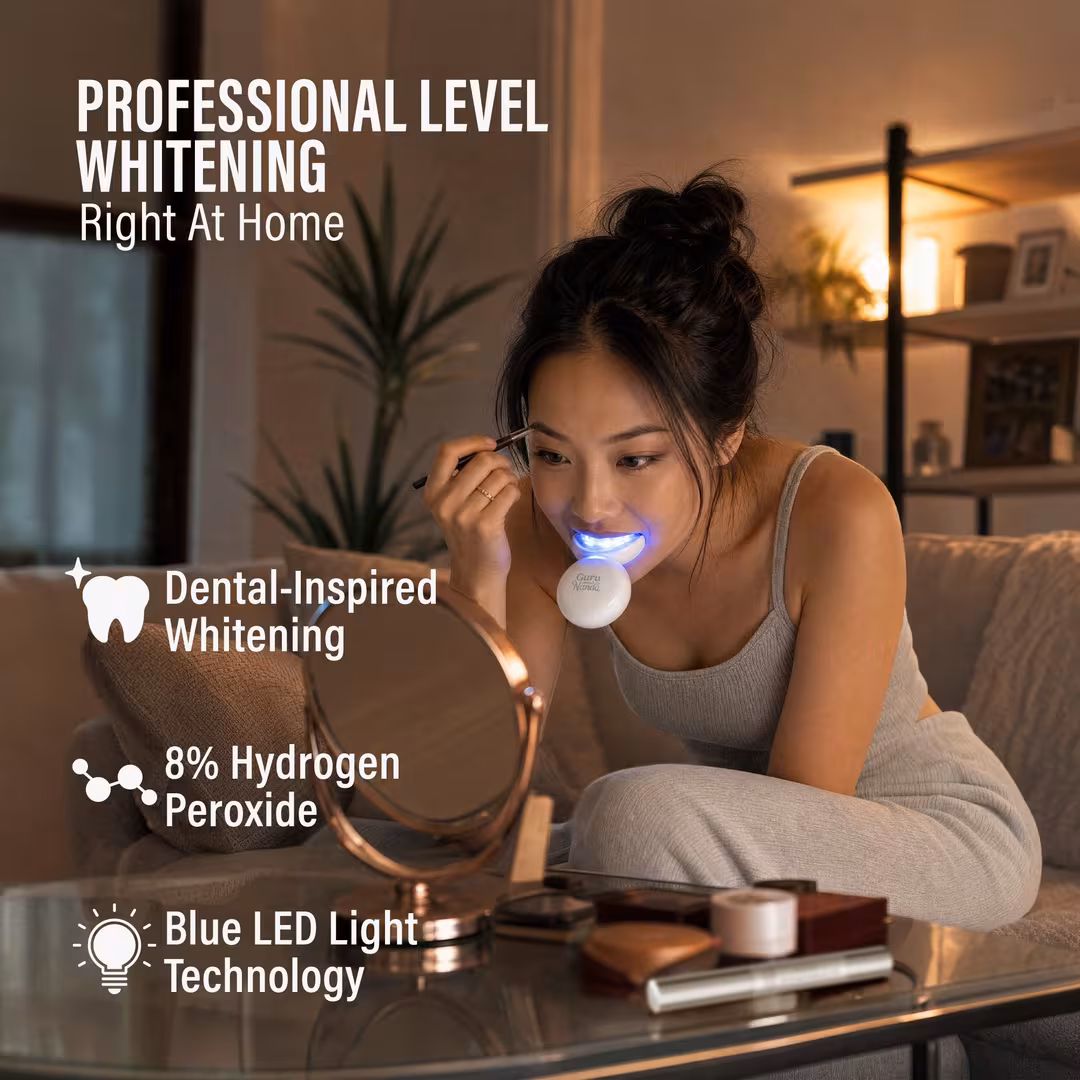 GuruNanda  Wireless LED Teeth Whitening Kit with Whitening Gel Pen
