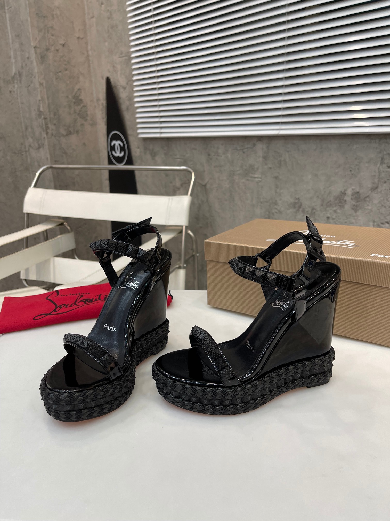 Christian Louboutin Pyraclou Wedge Sandals
