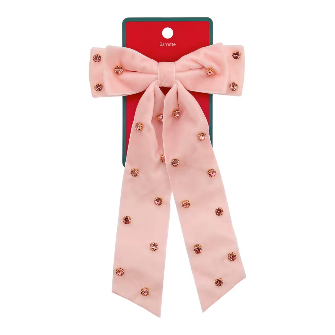 Conair Accessories  Velvet Bow Barrette with Stones