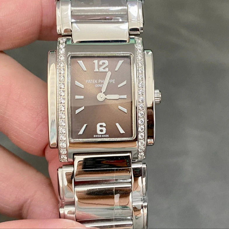 PATEK Watch Twenty-Four 25mm Silver Brown Dial