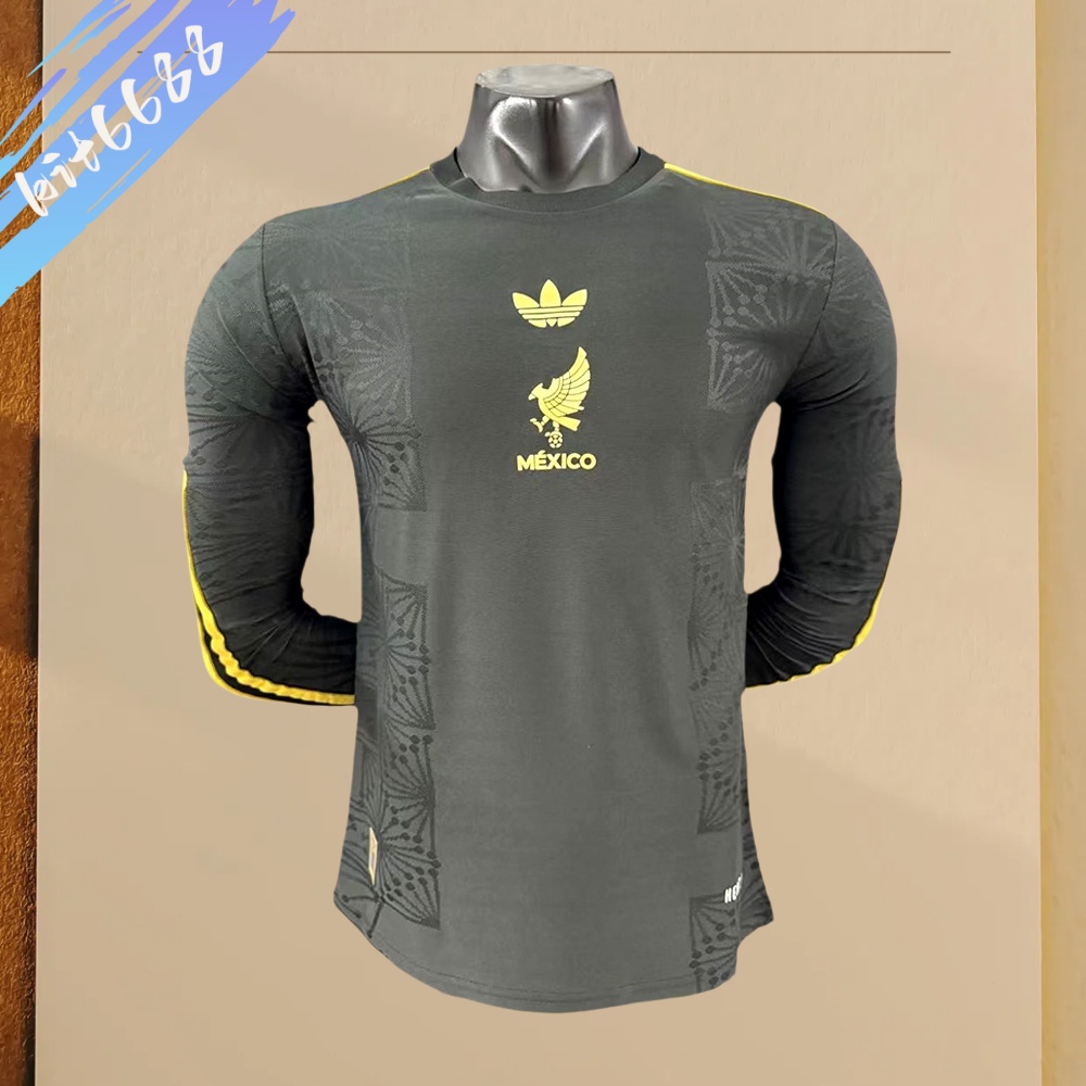 2025/2026 Mexico Gold Cup Black Long Sleeve Special Edition Shirt （Player Edition）