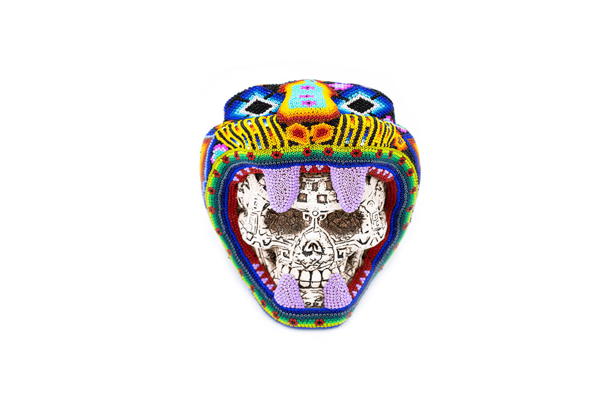 Mascara Jaguar - Obra de Arte Huichol