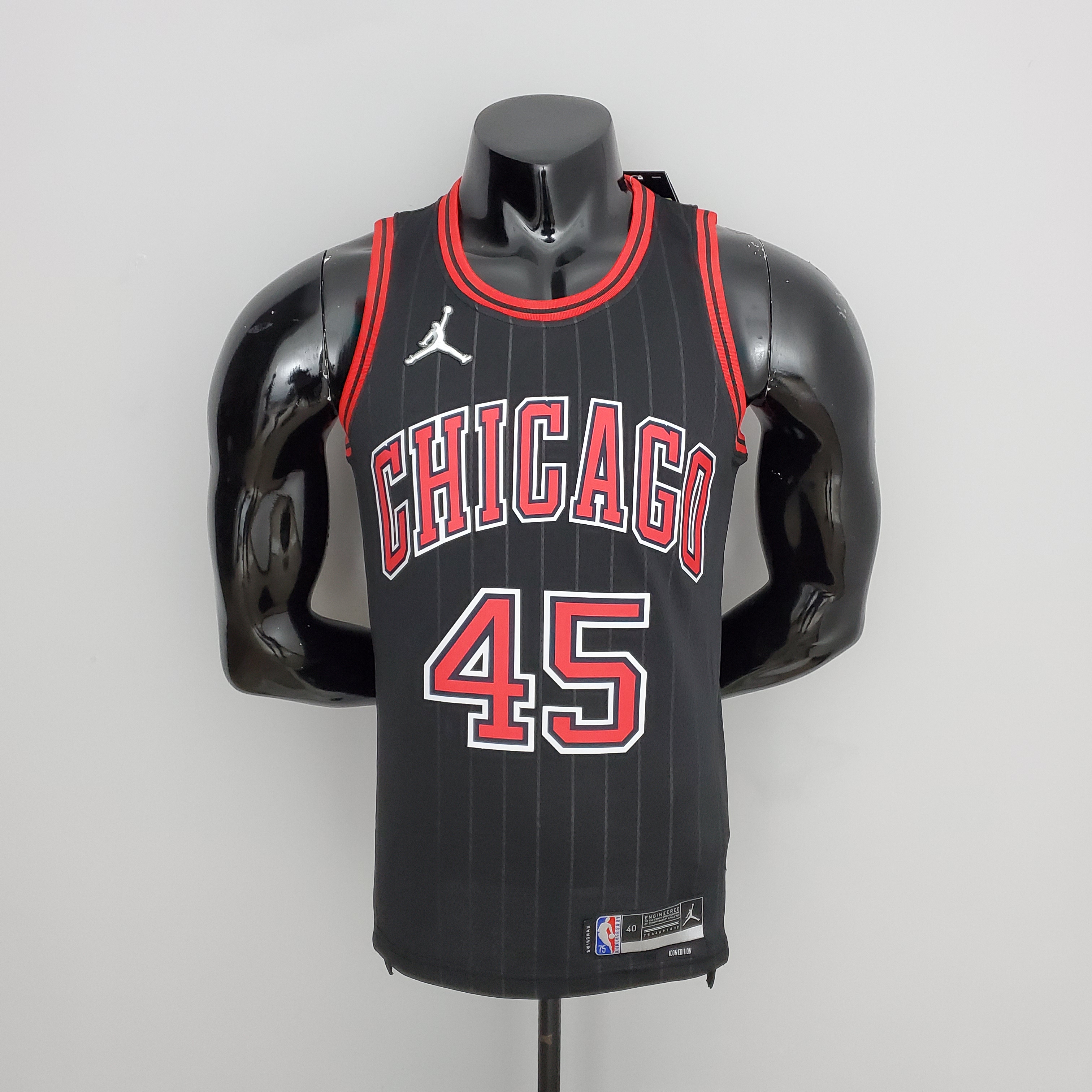 Michael Jordan Chicago Bulls 75th Anniversary Swingman Jersey Flyers Black