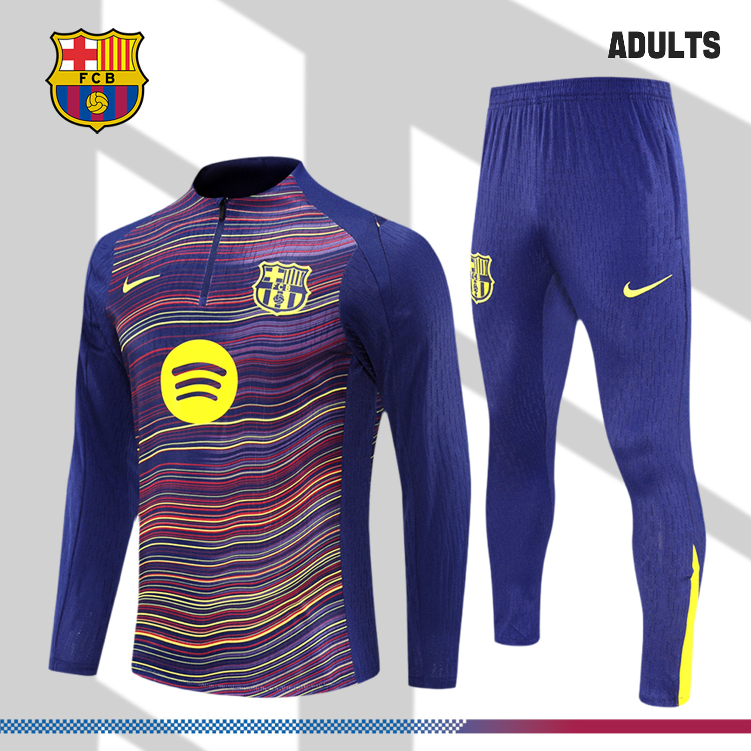 2025/2026 Barcelona Adults Half-Zip Training Kits (Adults Kit)