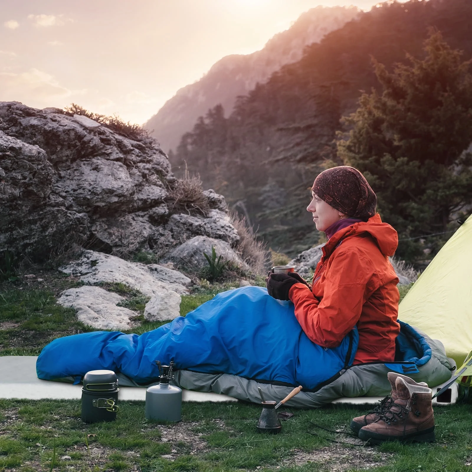75"D x 25"W x 3"H Memory Foam Camping Mattress - CertiPUR-US/OEKO-TEX, Portable Waterproof