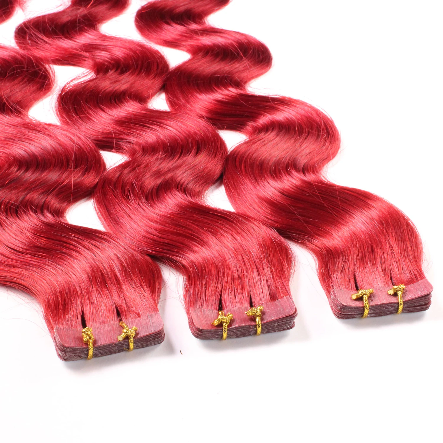 Tape Extensions Echthaar #0/44 Rot-Intensiv