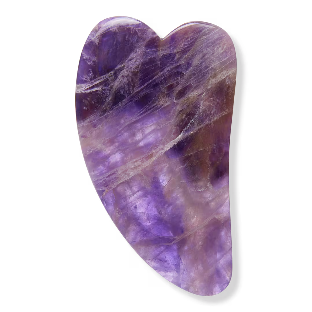 White Lotus Beauty  Genuine Crystal Gua Sha- Chemical Free Amethyst