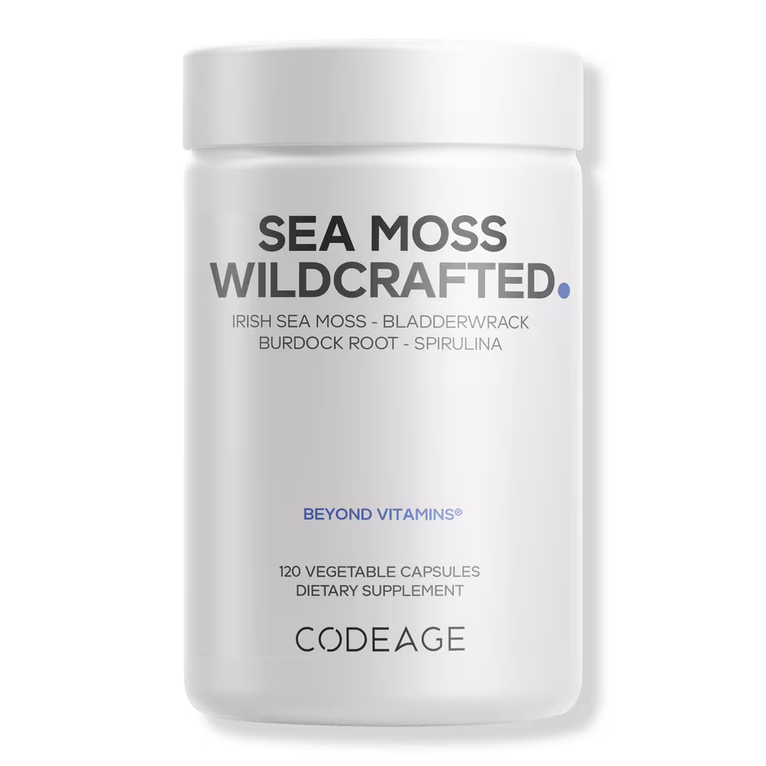 CODEAGE  Raw Wildcrafted Irish Sea Moss with Burdock & Spirulina