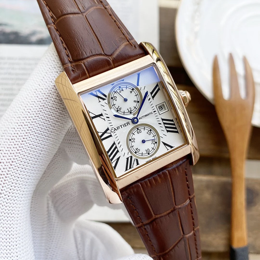 Cartier Watch TANK MC 40MM LEATHER STRAP